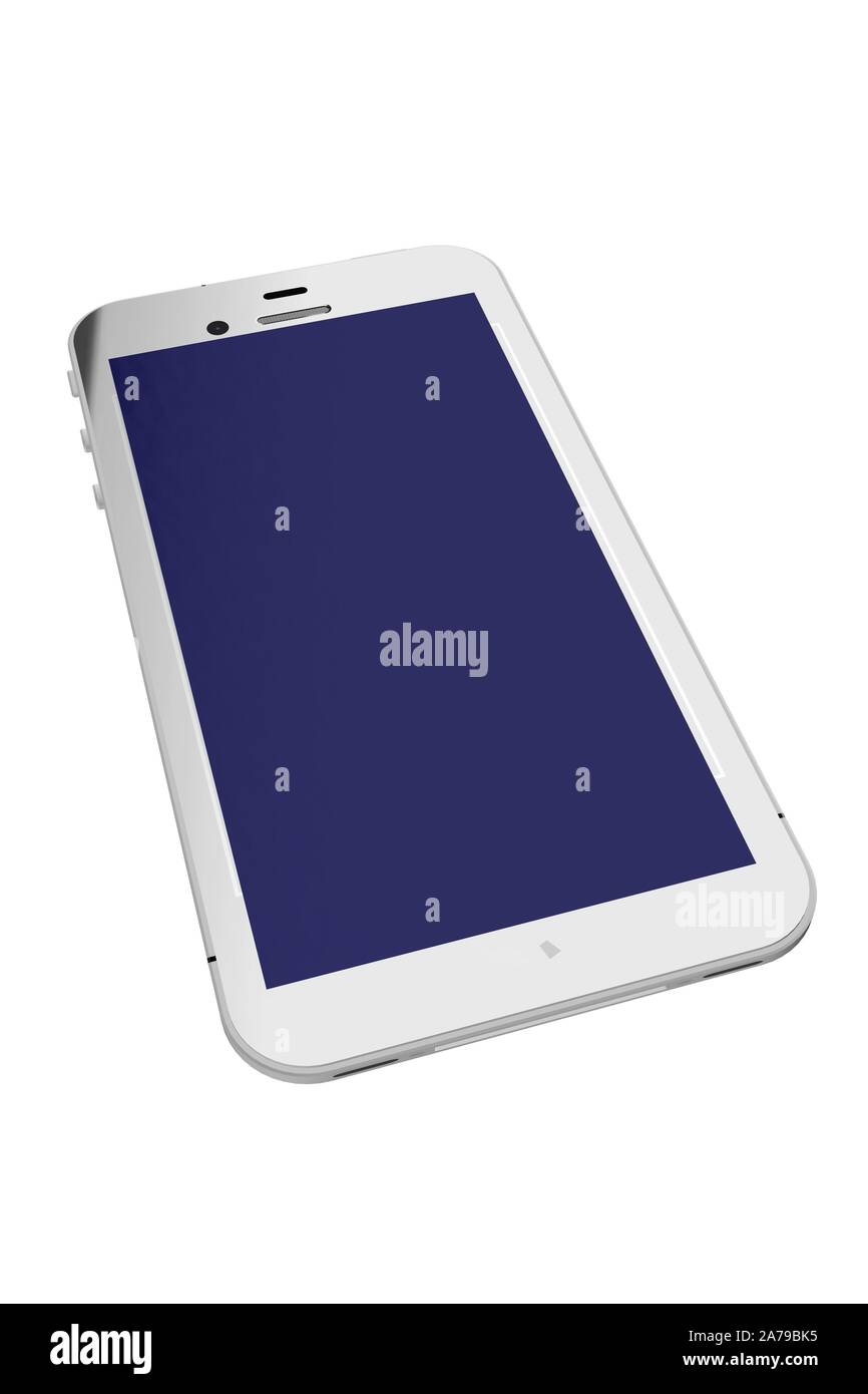 3d Illustration Smartphone isolated on white background Stock Photo - Alamy
