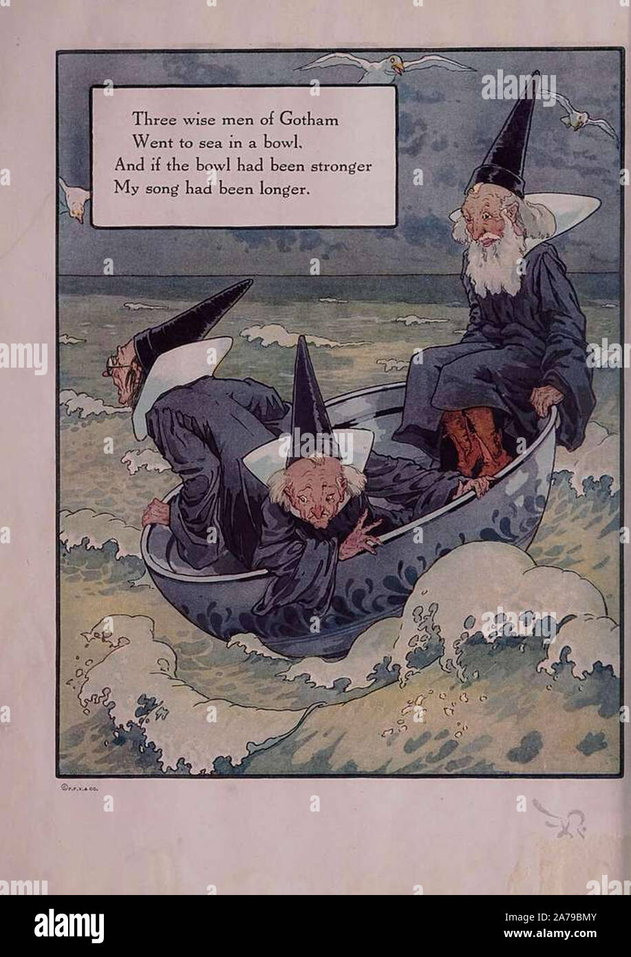 vintage nursery rhyme illustration artwork Stock Photo - Alamy