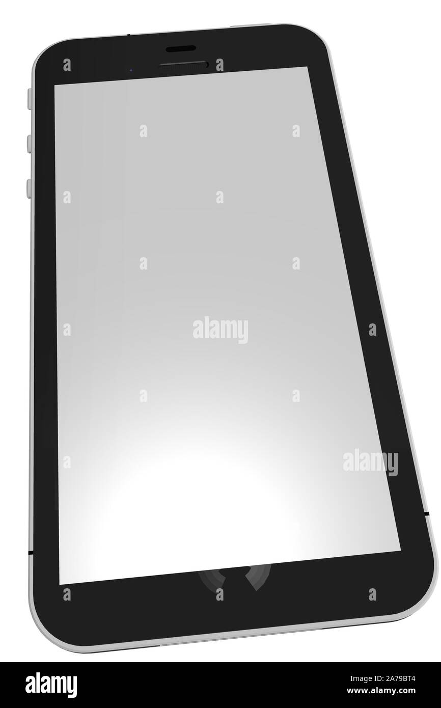 3d Illustration Smartphone isolated on white background Stock Photo - Alamy