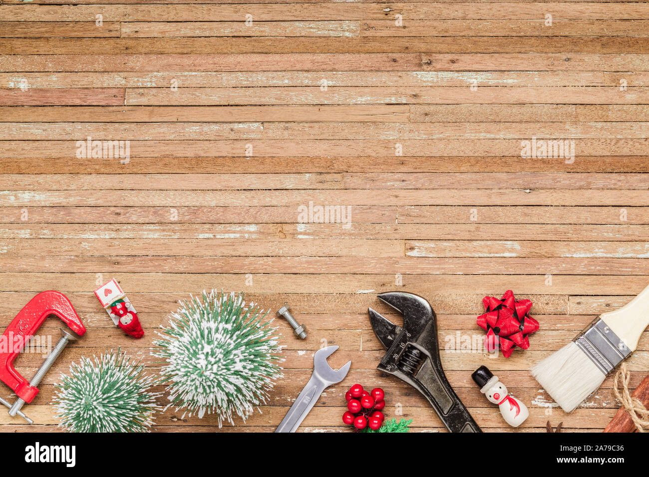 Merry Christmas And Happy New Years Handy Constrcution Tools Background Concept Handy House Fix Diy Handy Tools With Christmas Ornament Decoration On Stock Photo Alamy