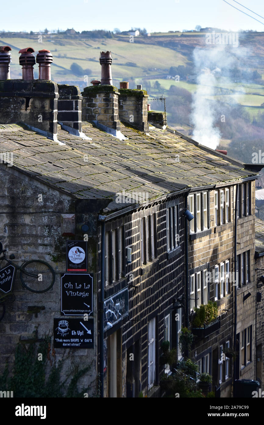Chimney Smoke Cottages Stock Photos Chimney Smoke Cottages Stock