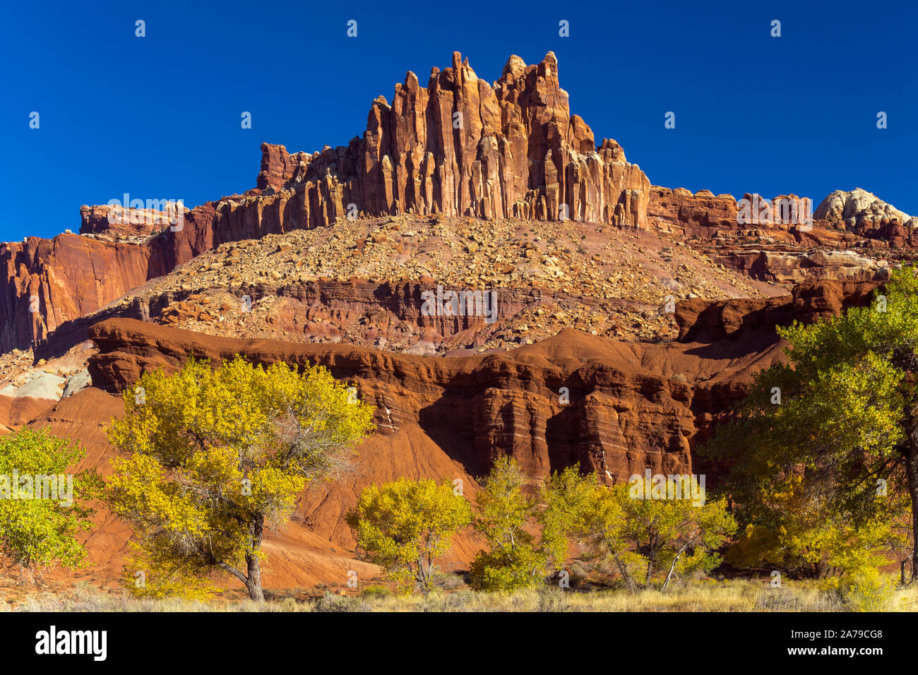 The Castle at Capital Reef National Park in Utah Stock Photo
