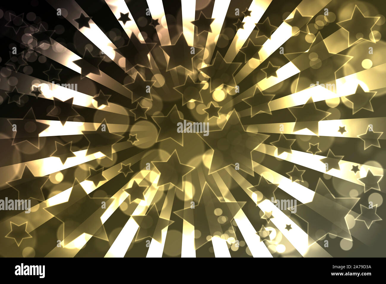 Silver, gold and white bokeh background with rays Stock Photo Alamy
