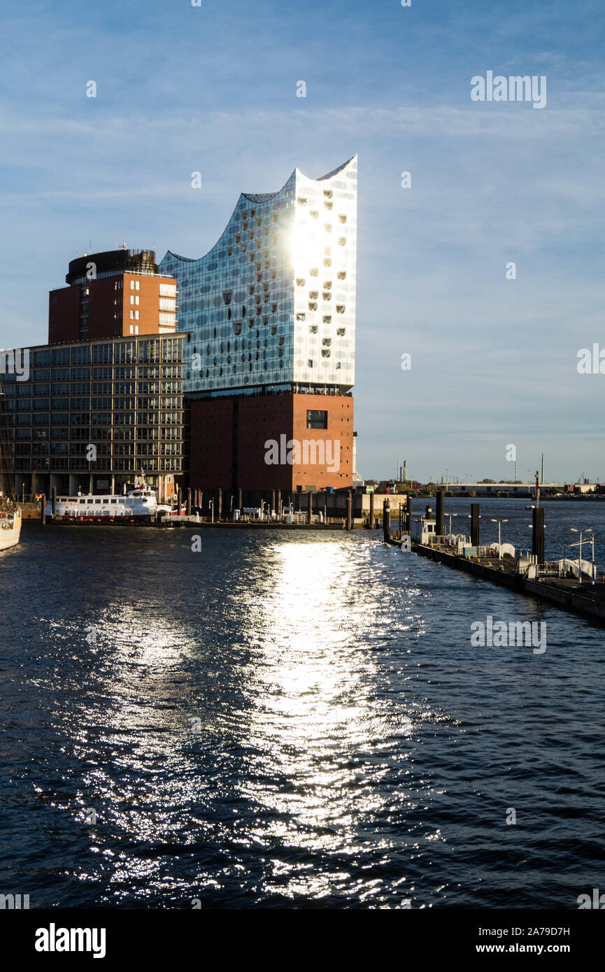 Elbphilharmonie and port of Hamburg Germany Stock Photo