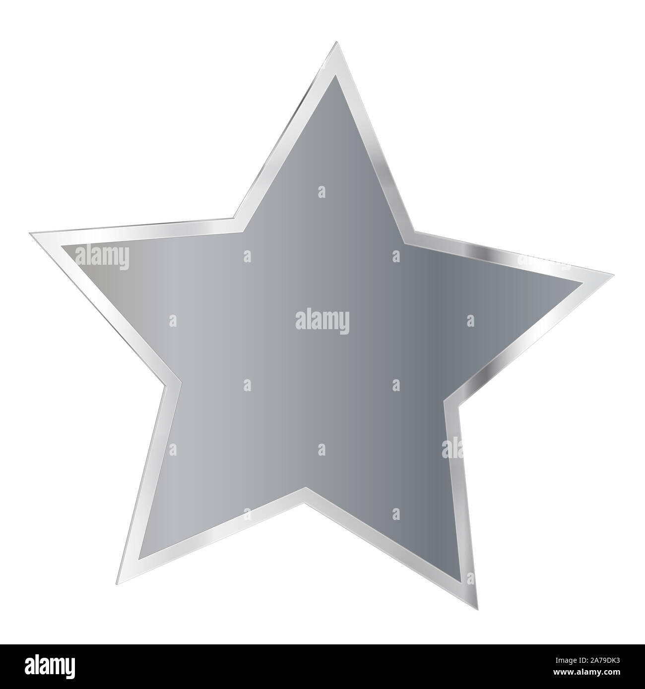 Christmas silver star on white background Stock Photo - Alamy