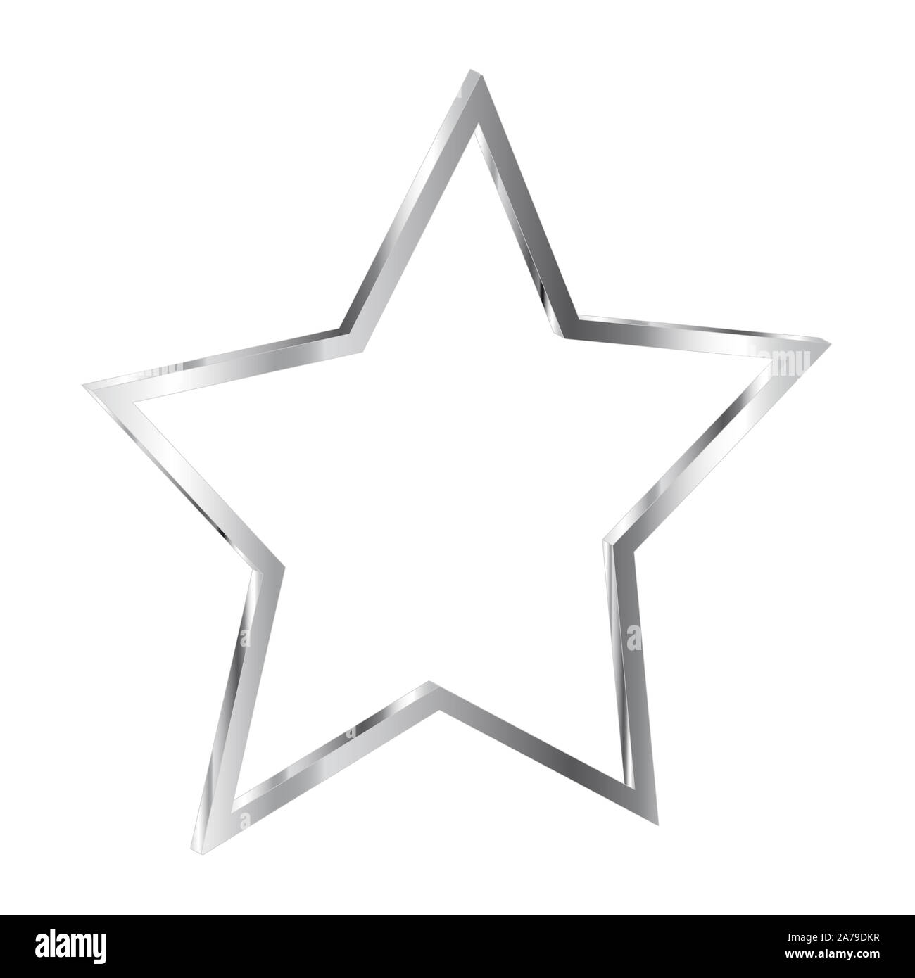 Christmas silver star on white background Stock Photo - Alamy