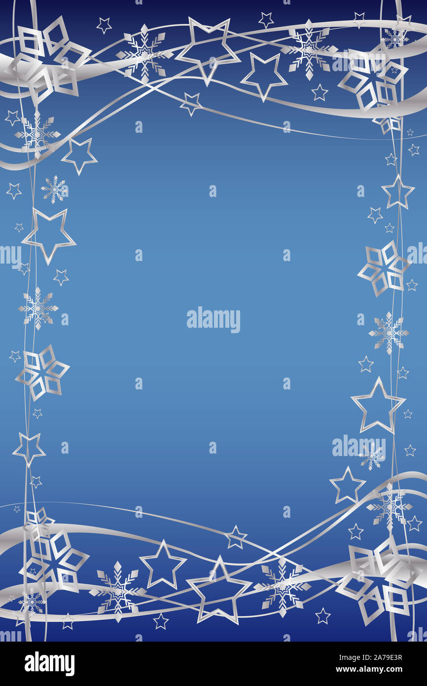 Christmas background with stars as a frame Stock Photo - Alamy