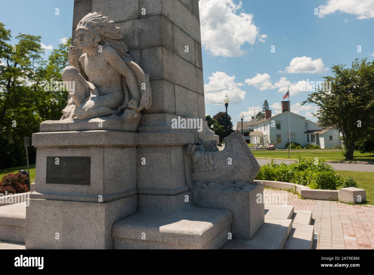 Champlain Monument in Plattsburgh NY Stock Photo Alamy