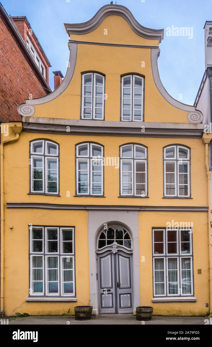 old burgher house in the Marien quarters of Lübeck Old Town, Hanseatic City of Lübeck, Schleswig-Holstein, Germany Stock Photo