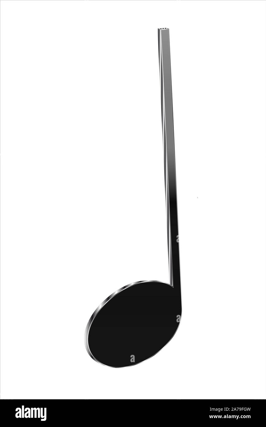 Quarter note 3D isolated on white background Stock Photo Alamy