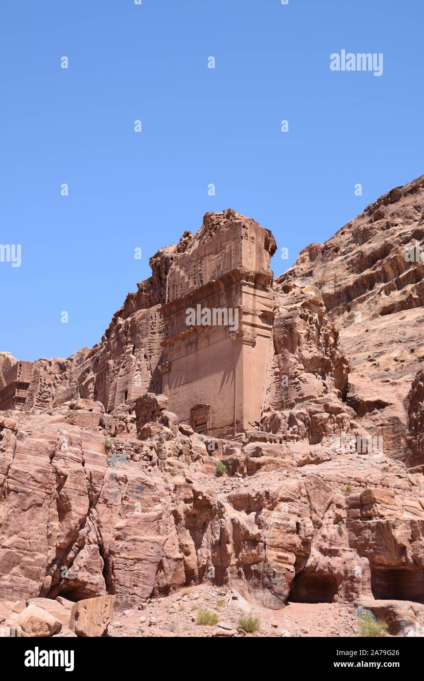 Ancient city of Petra in Jordan Stock Photo