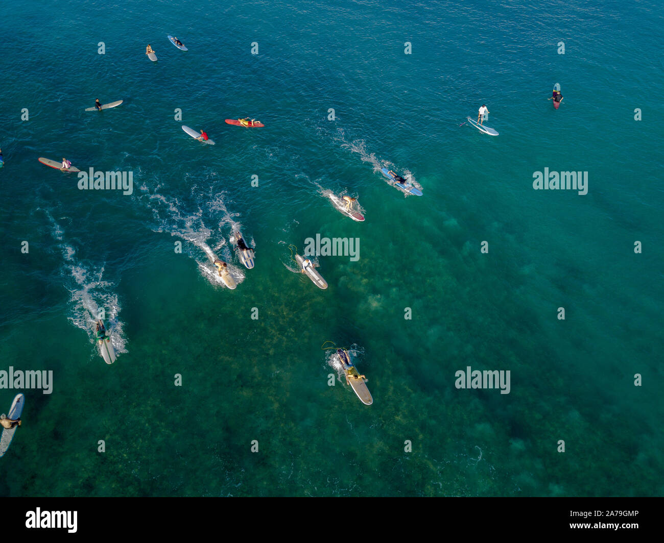 Aerial shot of waikiki beach hi-res stock photography and images - Alamy