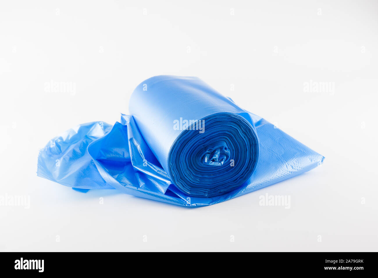 big roll of trash bags isolated on white background Stock Photo Alamy