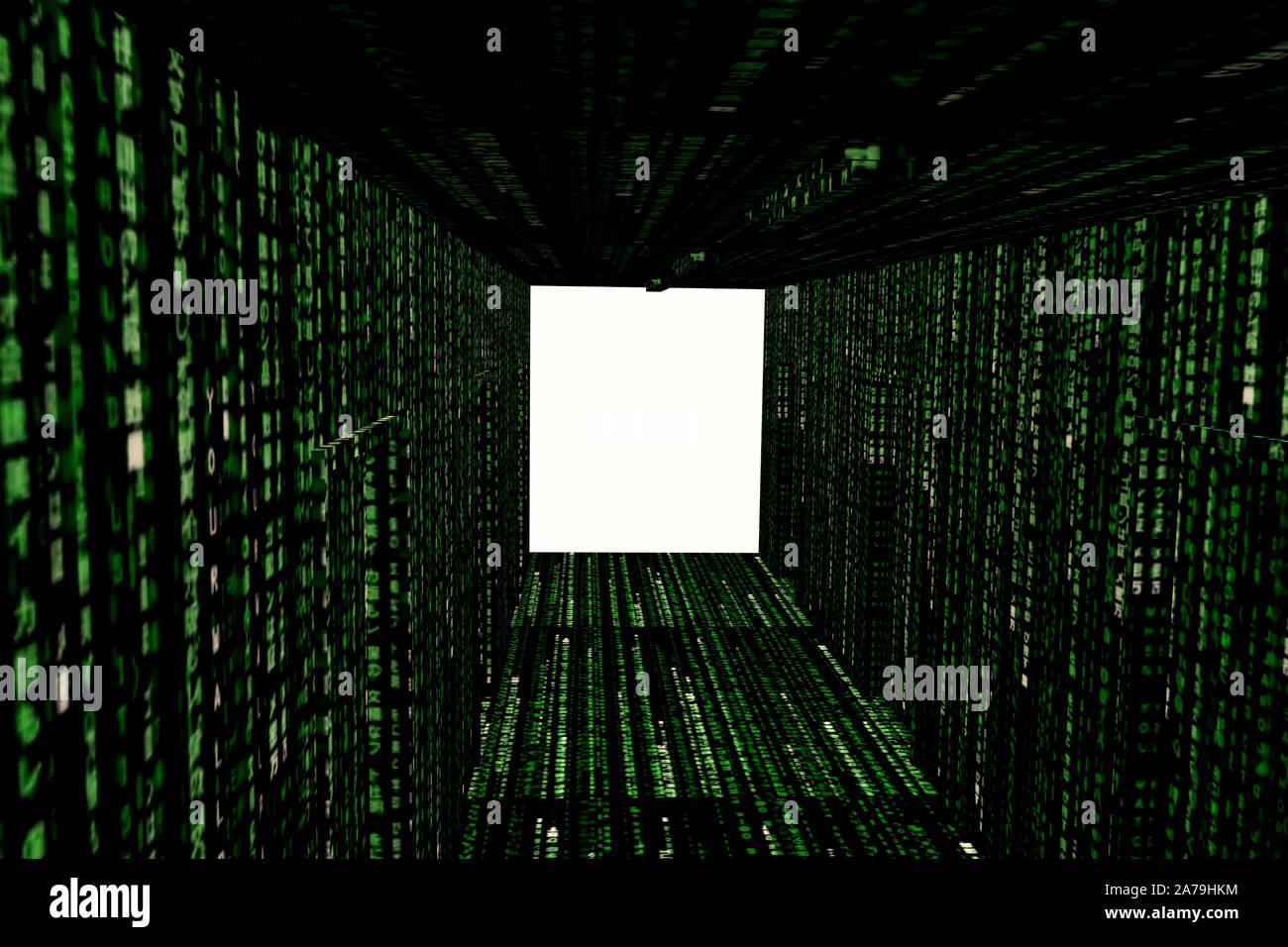 Green binary code as background Stock Photo Alamy