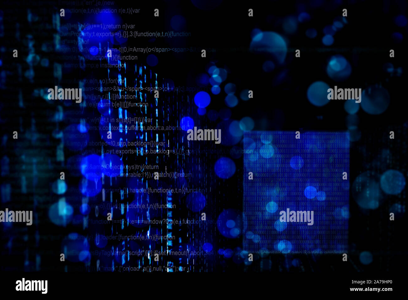 Blue binary code as background Stock Photo Alamy