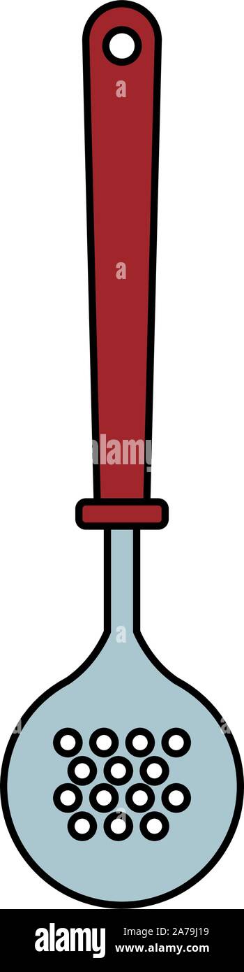 mesh skimmer icon, kitchen utensils design Stock Vector