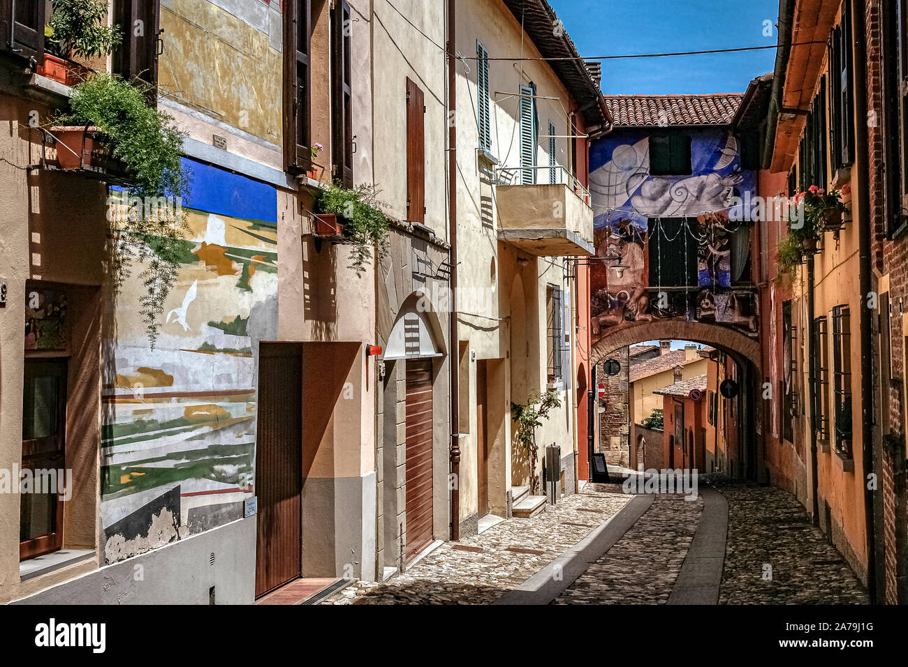 Italy Emilia Romagna Dozza The painted village Stock Photo Alamy