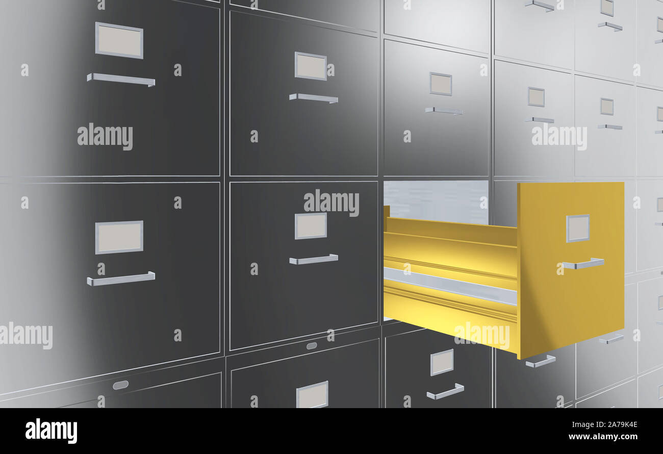 Folder Filing Silver 3d golden folder hi-res stock photography and images - Alamy
