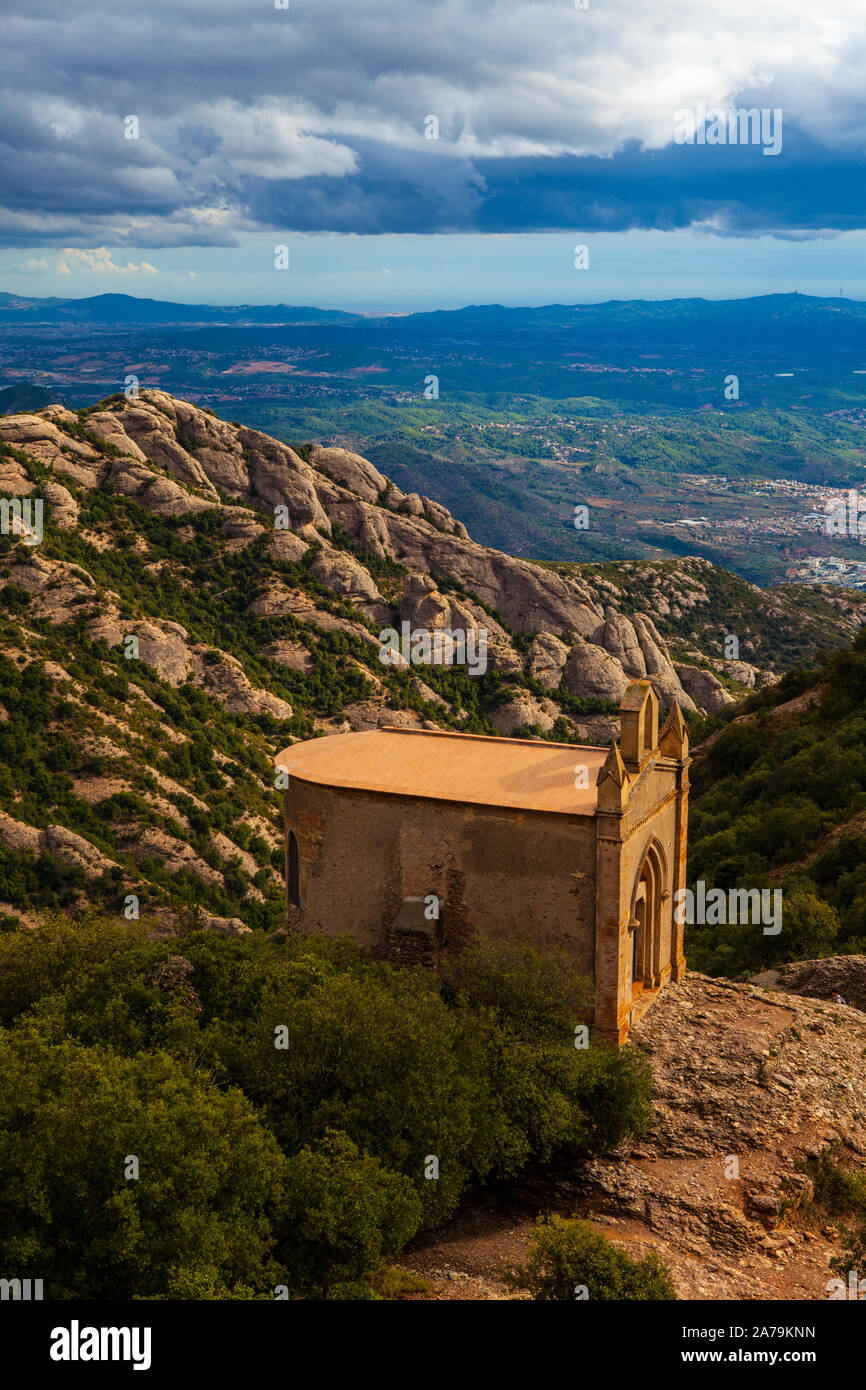 Ermita de Sant Joan, Montserrat, Catalonia, built in the 19th Century ...