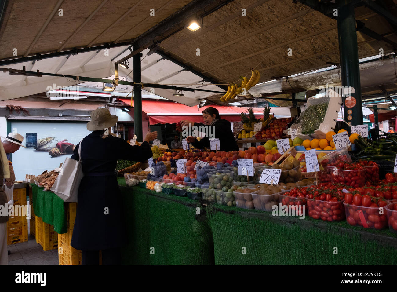 Fabulously stacked, colourful, display of vast types of fresh fruit and