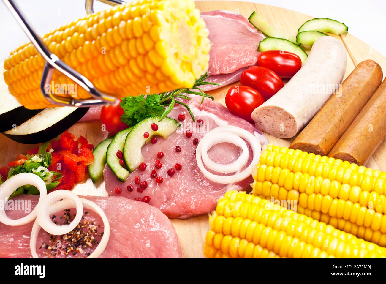 Barbecue meat and vegetables Stock Photo Alamy