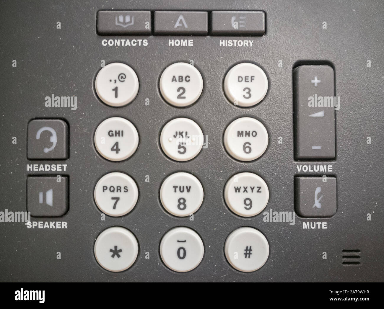 The buttons of a modern landline phone closeup Stock Photo Alamy