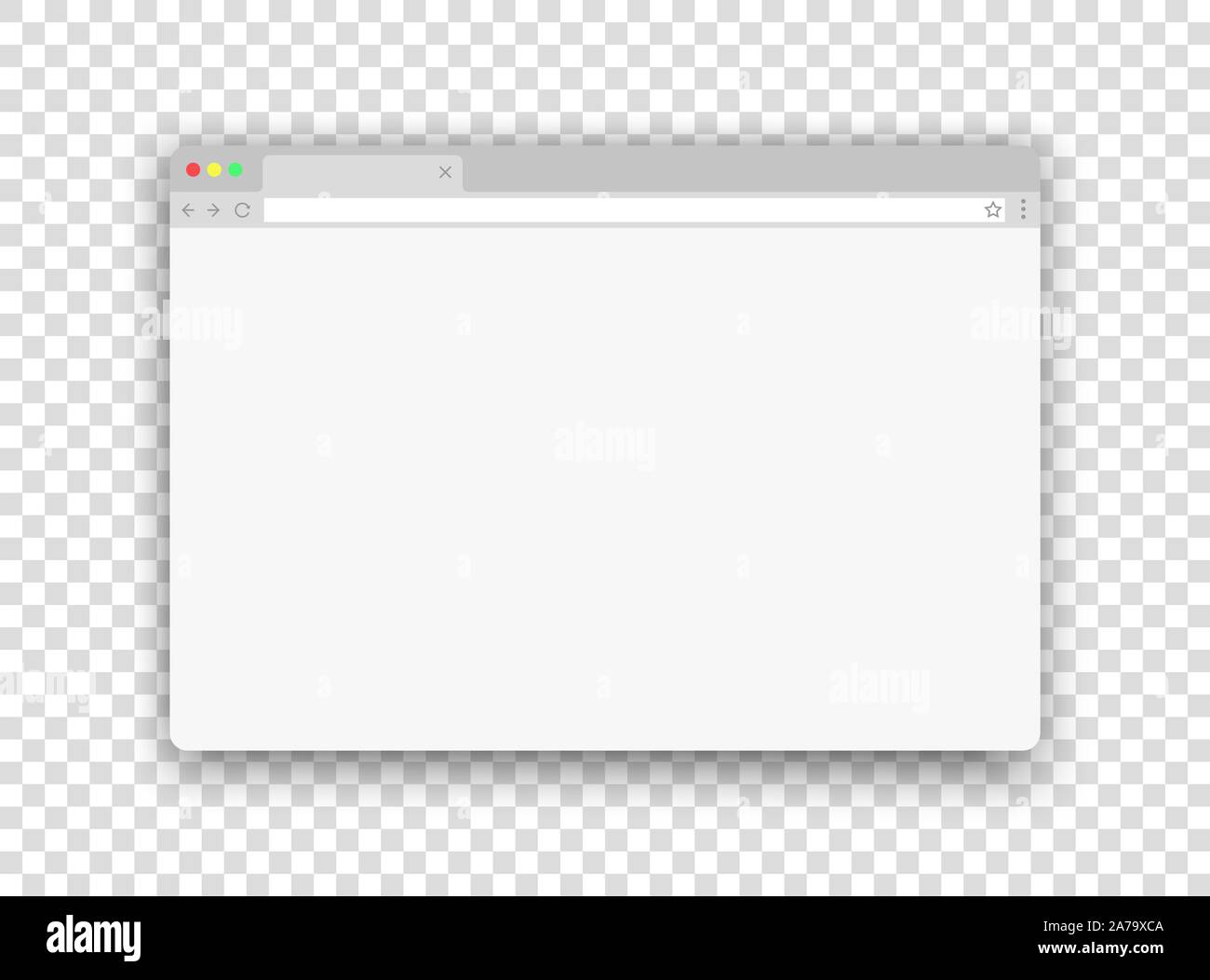 Browser new window. Website mockup. Empty simple web bar. Blank flat  computer frame template. Vector internet UI design on transparent  background Stock Vector Image & Art - Alamy
