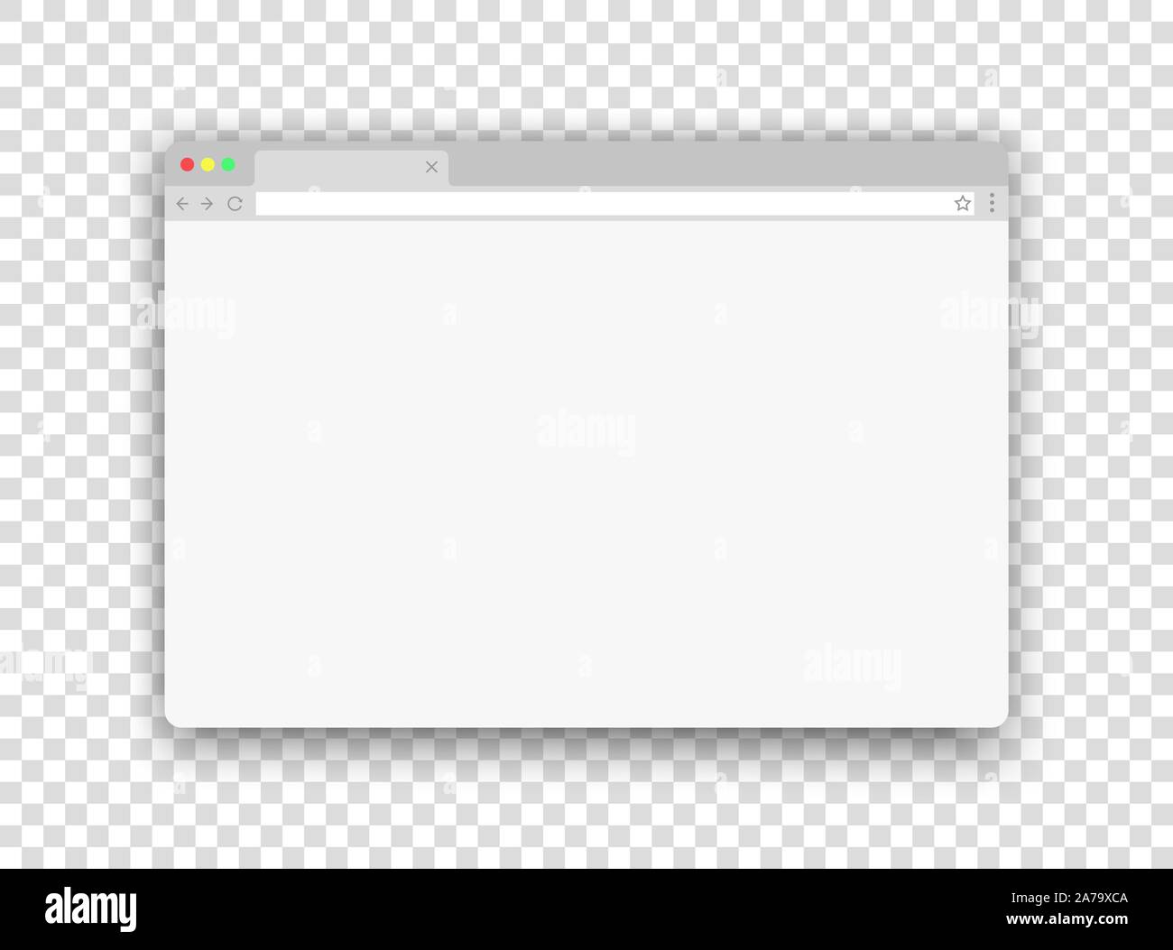 Browser New Window Website Mockup Empty Simple Web Bar Blank Flat Computer Frame Template Vector Internet Ui Design On Transparent Background Stock Vector Image Art Alamy