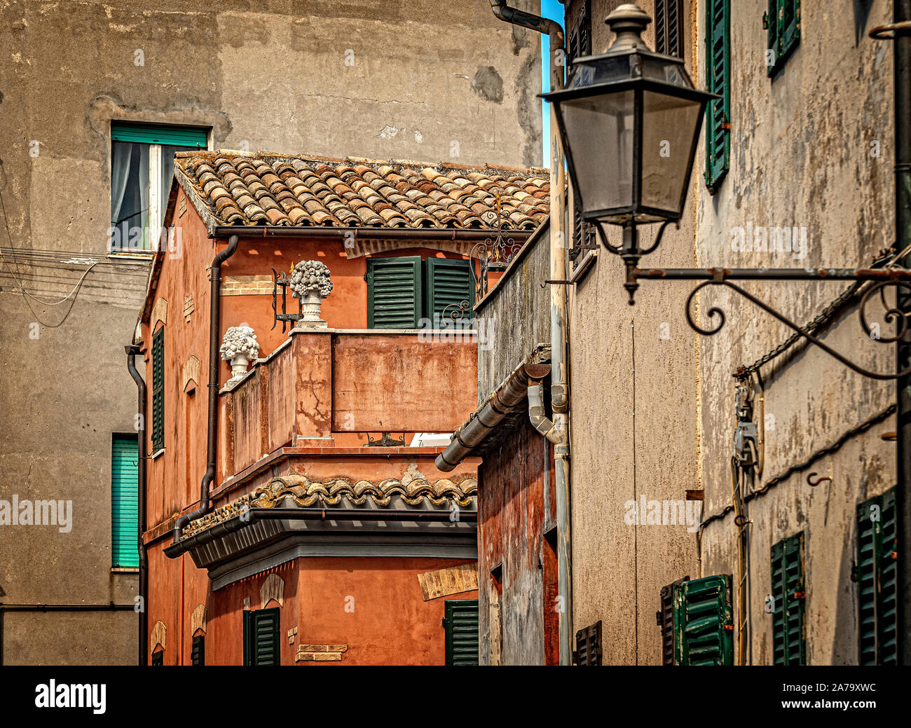 Italia Marche Osimo centro storico scorcio | Italy Marche Osimo historic center glimpse Stock Photo