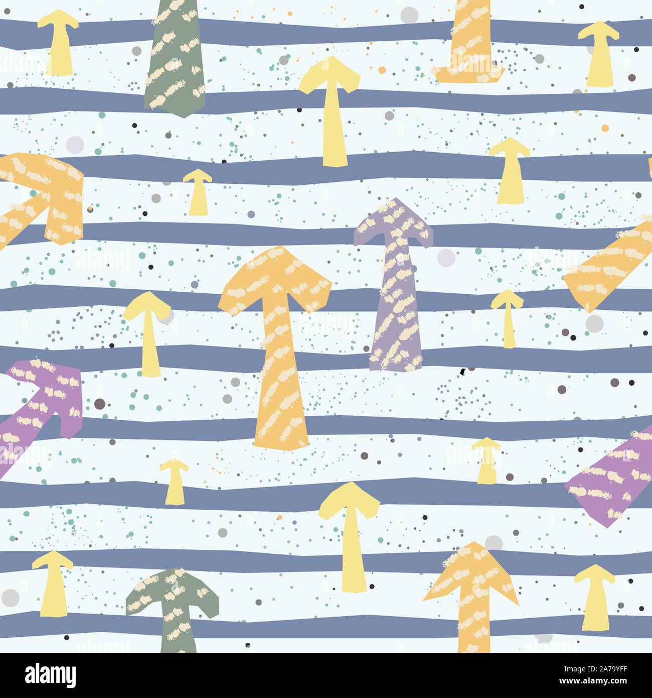 Abstract Seamless Pattern with hand drawn elements. Vector Illustration ...
