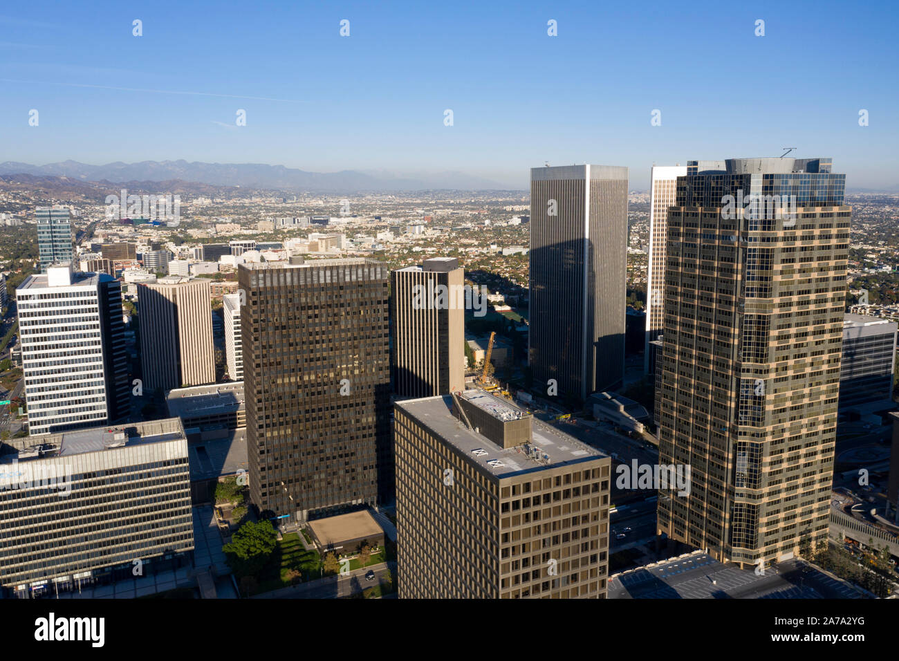 Aerial Views of Century City, California Stock Photo