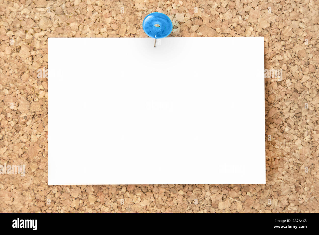 Pin board and paper with copy space Stock Photo