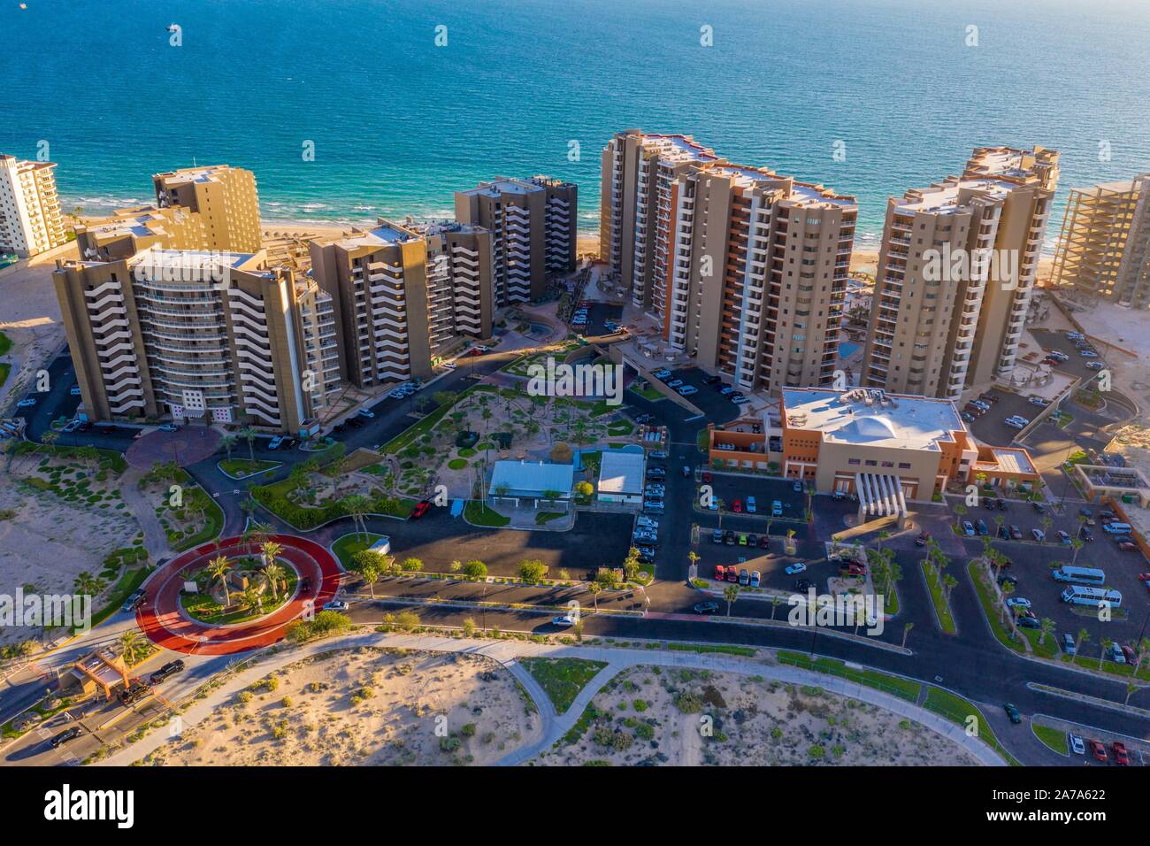 Aerial view of the Puerto Peñasco bay in Sonora, Mexico. landscape of