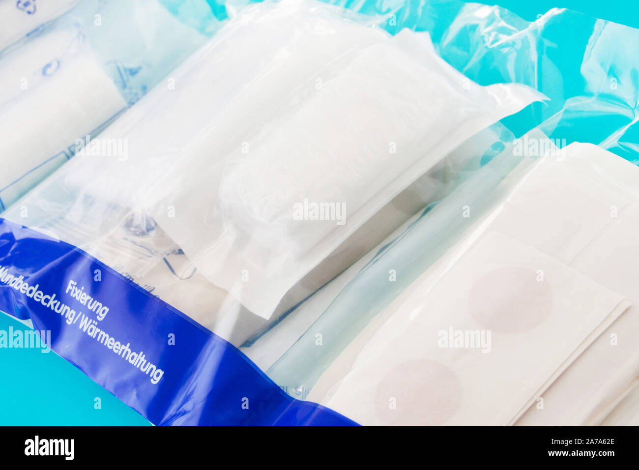 First Aid Kit close up Stock Photo