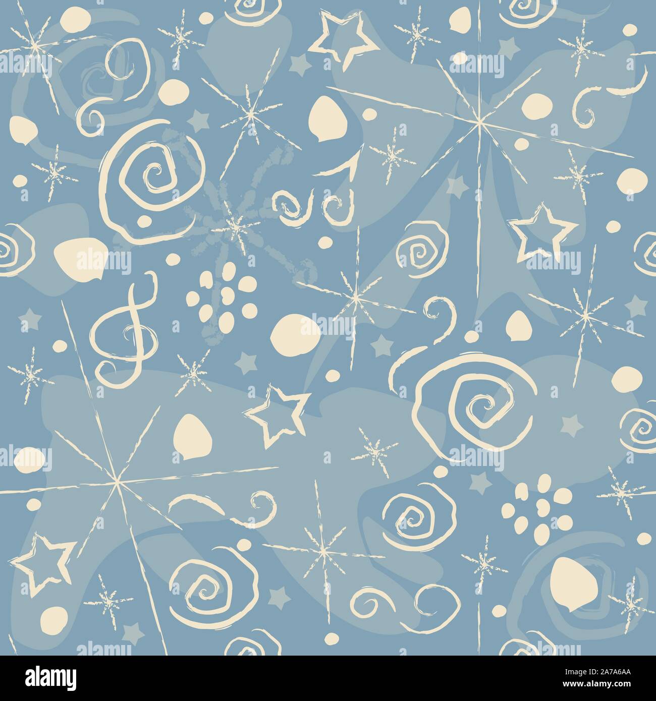 Winter Seamless Pattern with snowflakes and spruce branches. Vector ...