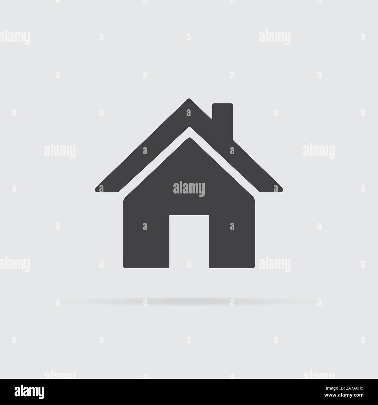 Home icon in flat style isolated on grey background. For your design