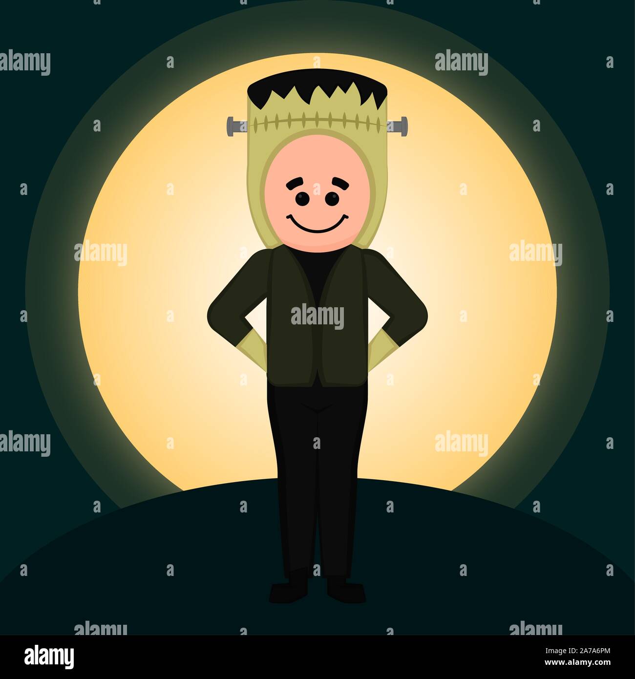 Frankenstein character image. Halloween costume - Vector illustration ...