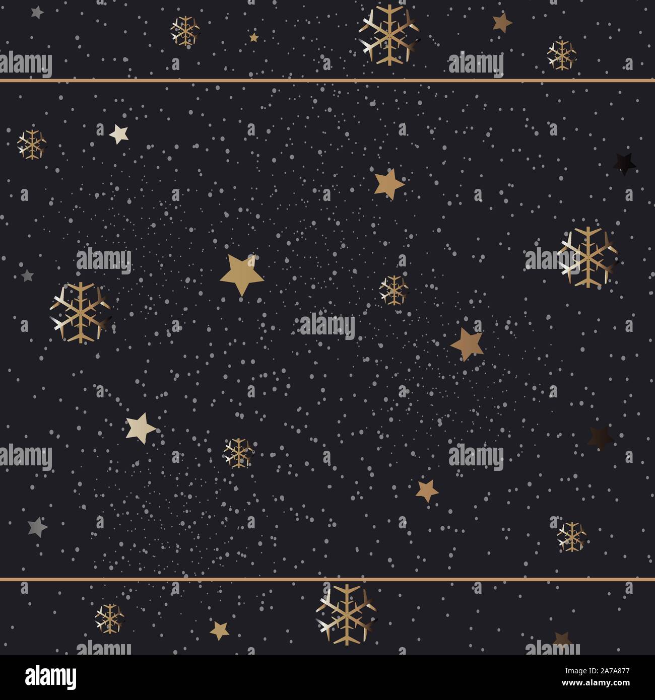 Frame on dotted background with snowflakes and stars. vector ...