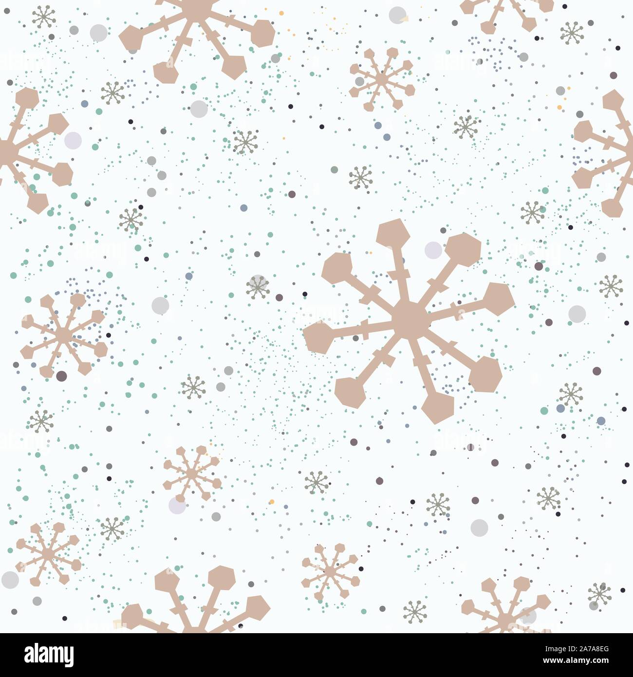 Cute Winter Seamless Pattern with Snowflakes. Vector Illustration Stock ...