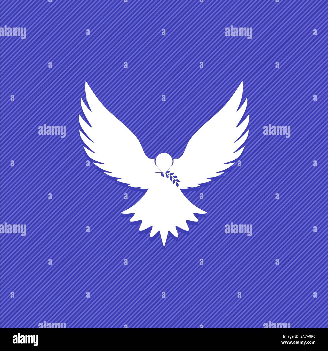 Dove, a symbol of peace and purity. The biblical symbol of the Holy