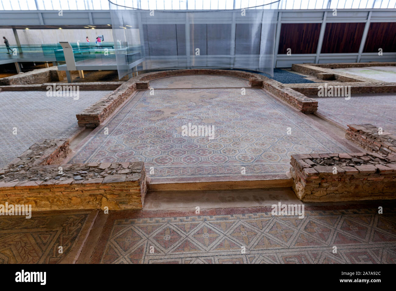 Late Antique Roman villa at La Olmeda, Pedrosa de la Vega, province of Palencia, Castile and León, Spain Stock Photo