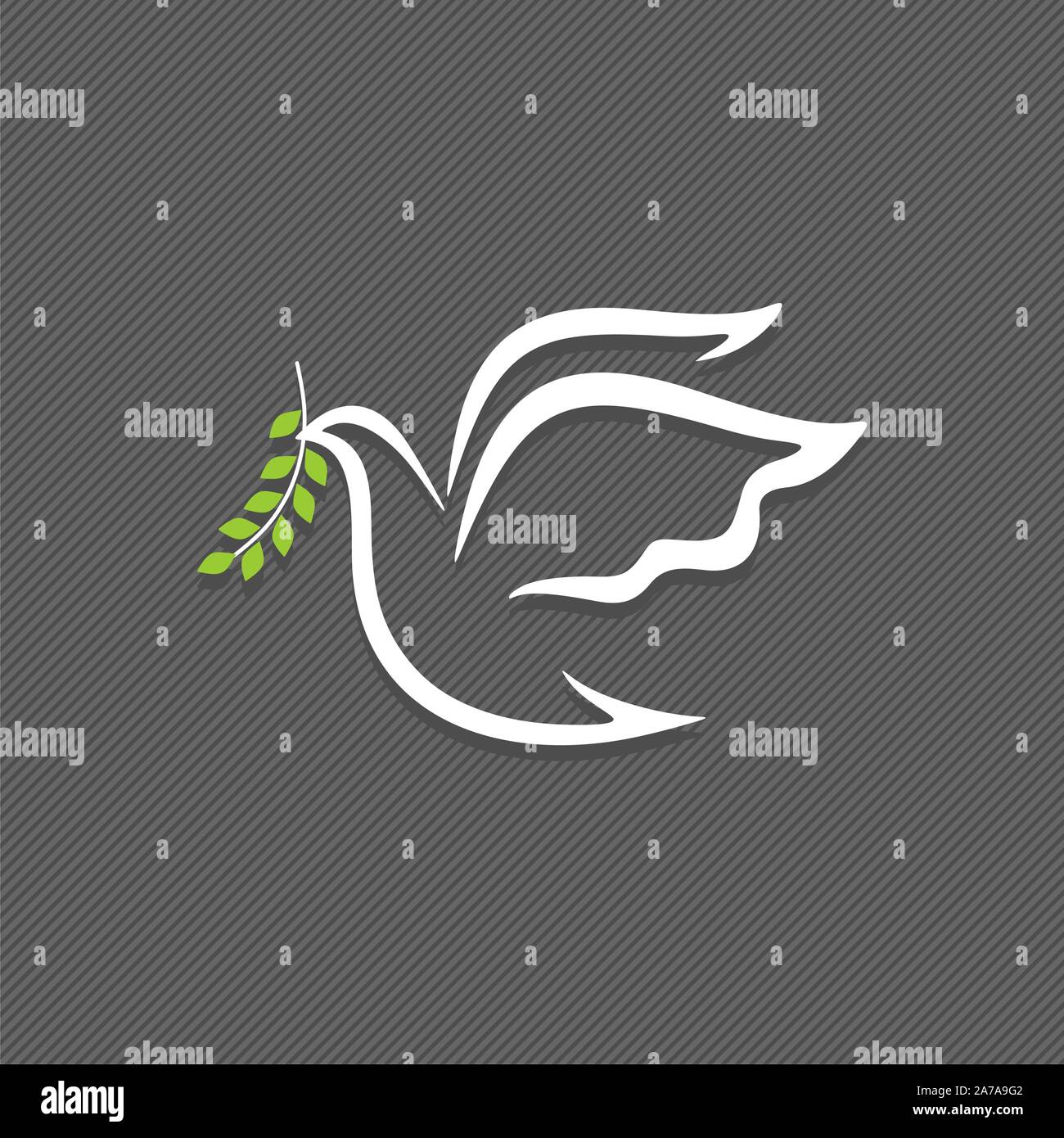 Dove, a symbol of peace and purity. The biblical symbol of the Holy