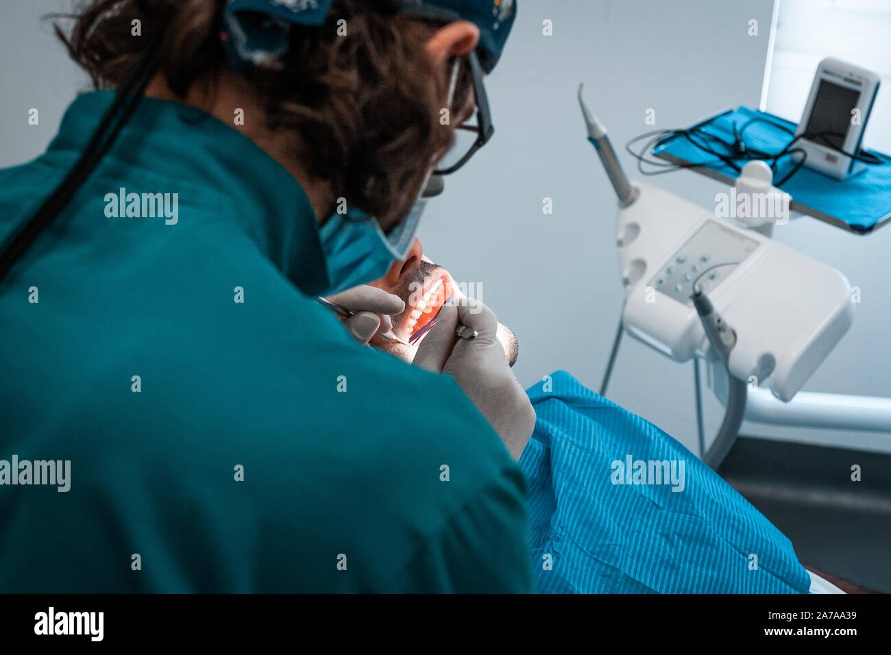 Italian people, medicine, stomatology and health care concept dentist