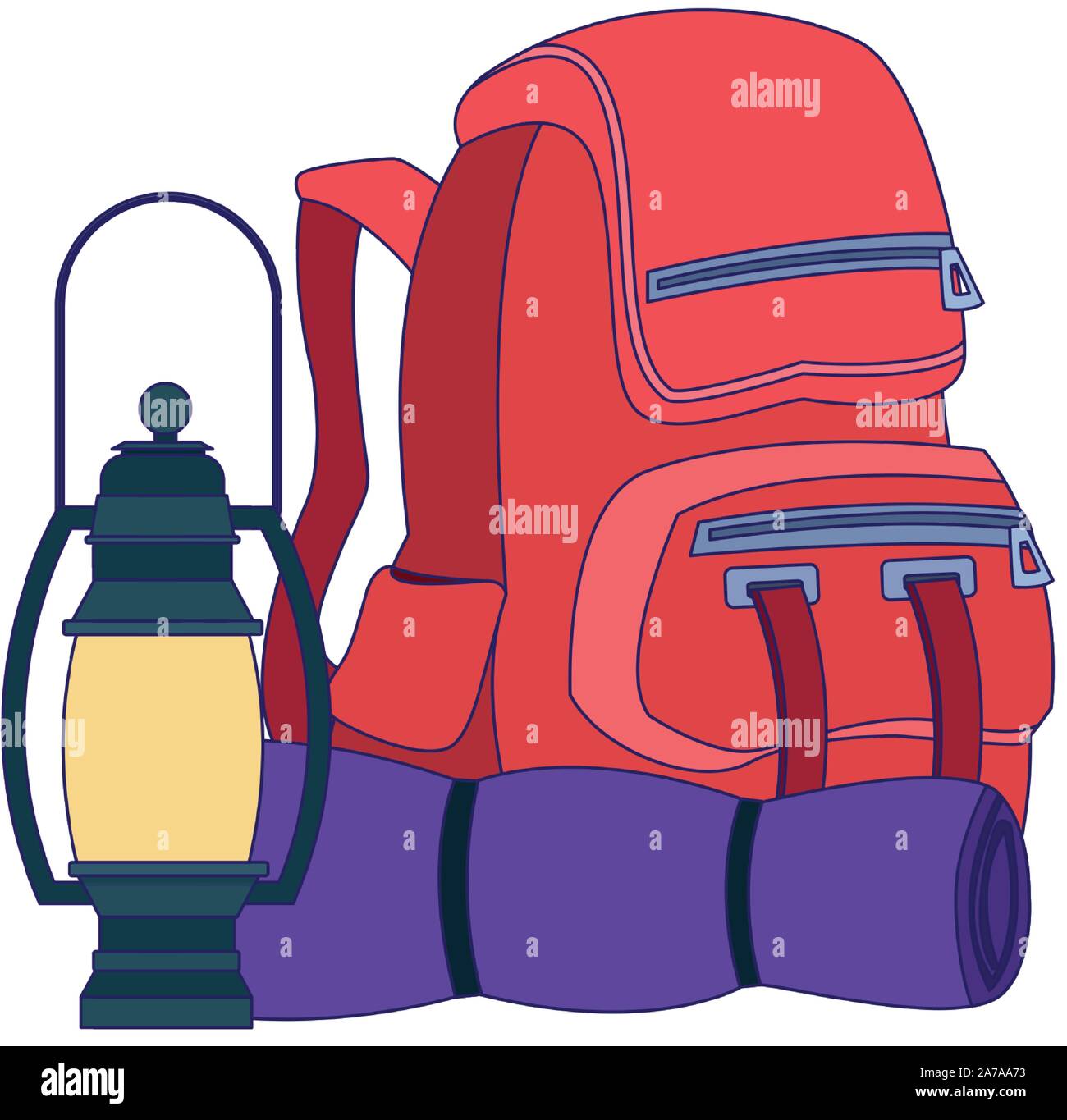 camping backpack with sleeping bag