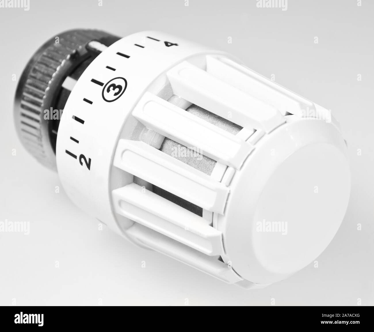 Heating valve on white background Stock Photo Alamy