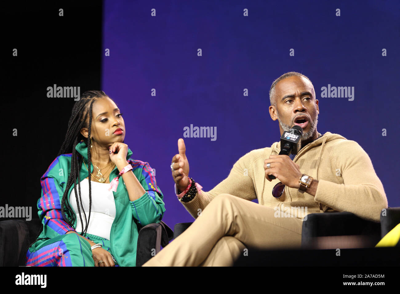 REVOLT 2 Vote Panel with Jeff Johnson (r) and Tamika Mallory at the
