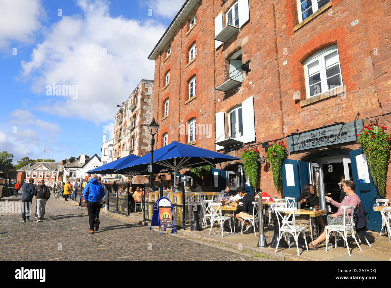 On the Waterfront bar and pizza restaurant in the brick arches of 19th