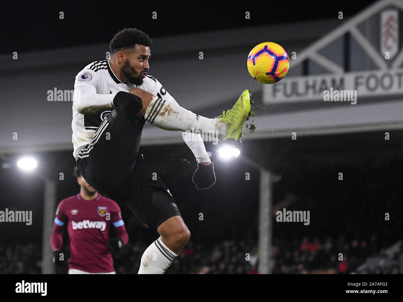 LONDON, ENGLAND - DECEMBER 15, 2018: Cyrus Sylvester Frederick Christie of Fulham pictured during the 2018/19 Premier League game between Fulham FC and West Ham United at Craven Cottage. Stock Photo
