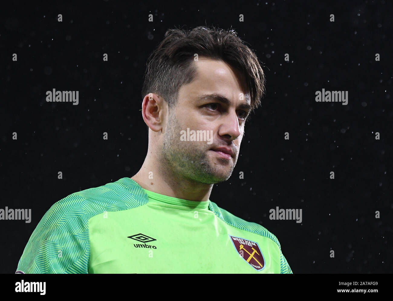 LONDON, ENGLAND - DECEMBER 15, 2018: Lukasz Fabianski of West Ham pictured during the 2018/19 Premier League game between Fulham FC and West Ham United at Craven Cottage. Stock Photo
