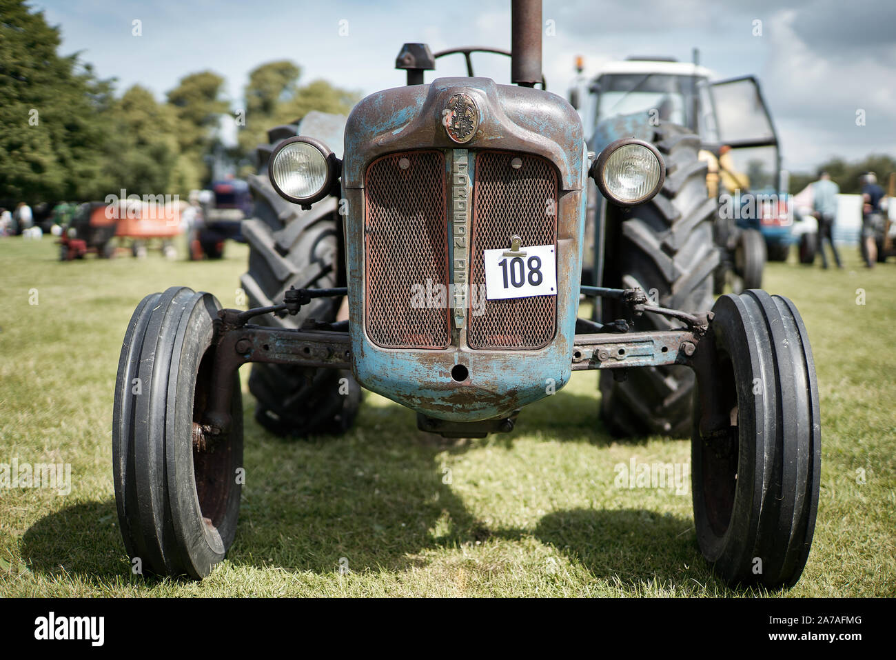 Old Fordson Tractor at Vintage Farming Show Shropshire England Stock Photo